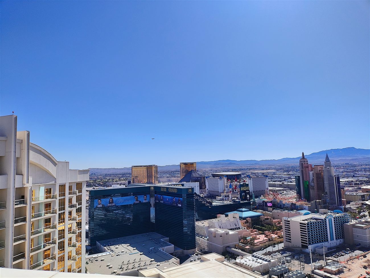 MGM Grand with mountains in the background