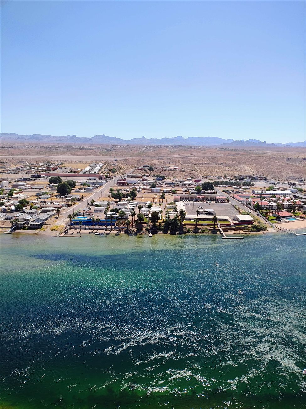 Aerial view of Laughlin, Nevada along the Colorado River