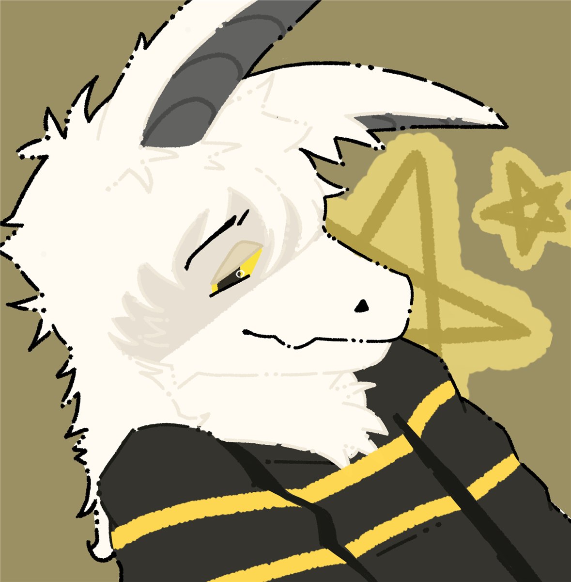 Matroska in a black and yellow striped shirt